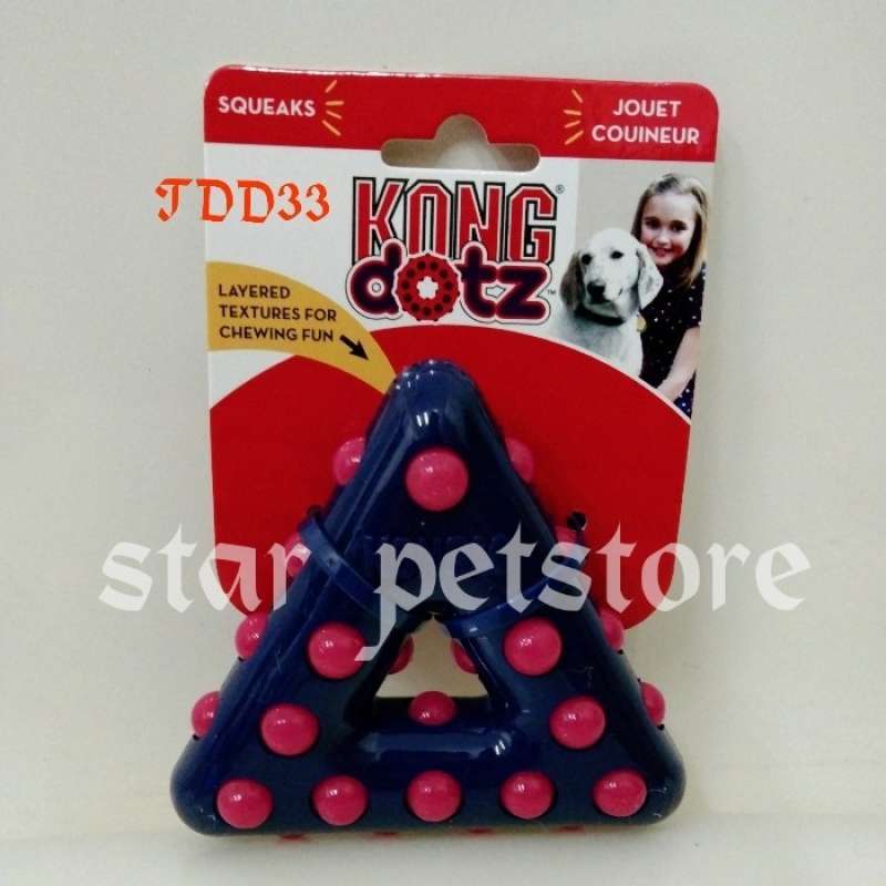 Promo Mainan Anjing Pet Dog Toys Kong Dotz Triangle Small TDD33 Diskon