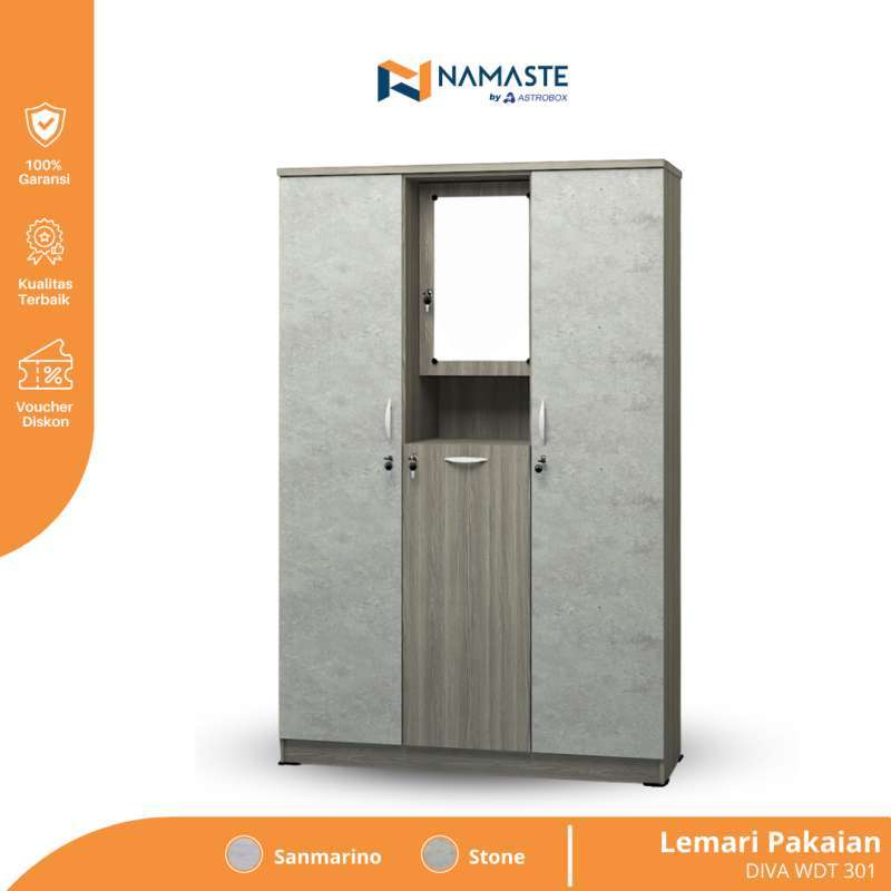 Promo Namaste Lemari Pakaian 3 Pintu / Almari Pakaian / Wardrobe Baju