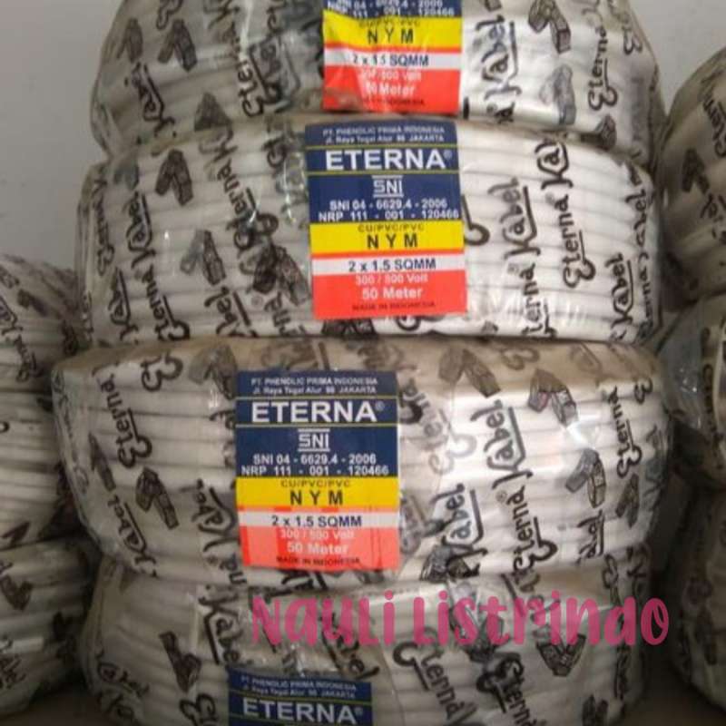 harga kabel nym 2x1 5 eterna 50 meter