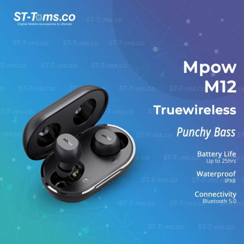Jual Mpow M12 Tws True Wireless Bluetooth Earbuds di Seller SENTRA
