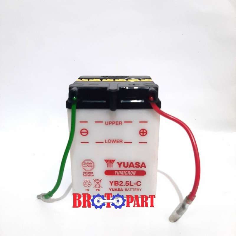 Promo AKI MOTOR HONDA GL SERIES, GL MAX, NSR 150 YUASA YB2.5LC BASAH