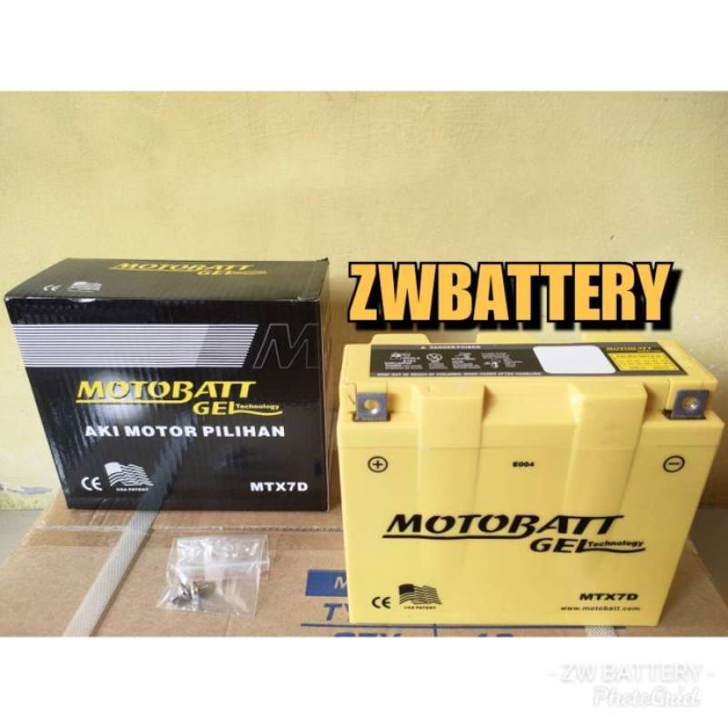Promo Aki Motor Honda Tiger 2000,Tiger Revo Motobatt Aki Gel Mtx7D 7Ah
