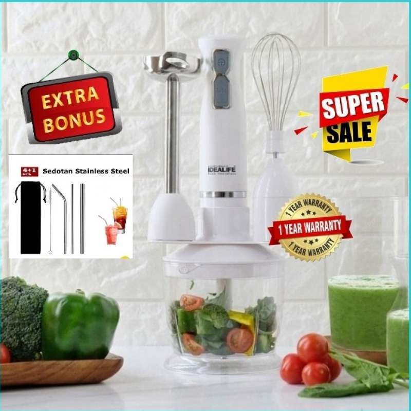 Jual HAND BLENDER MIXER JUICER MULTI SPEED IL 215S IDEALIFE di Seller