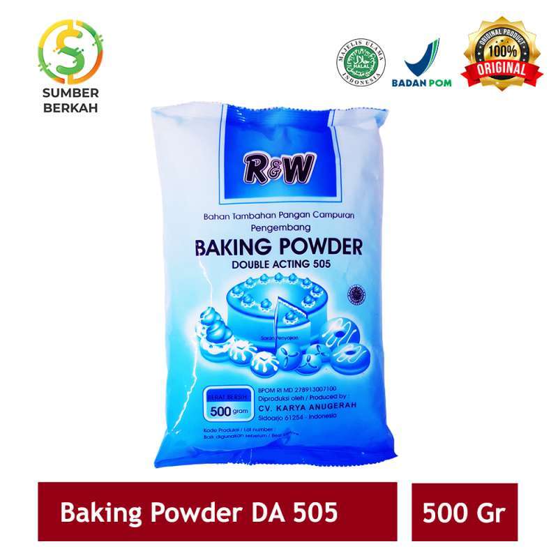 Jual Baking Powder Double Acting DA 505 Pengembang Kue Rajawali R&W 500