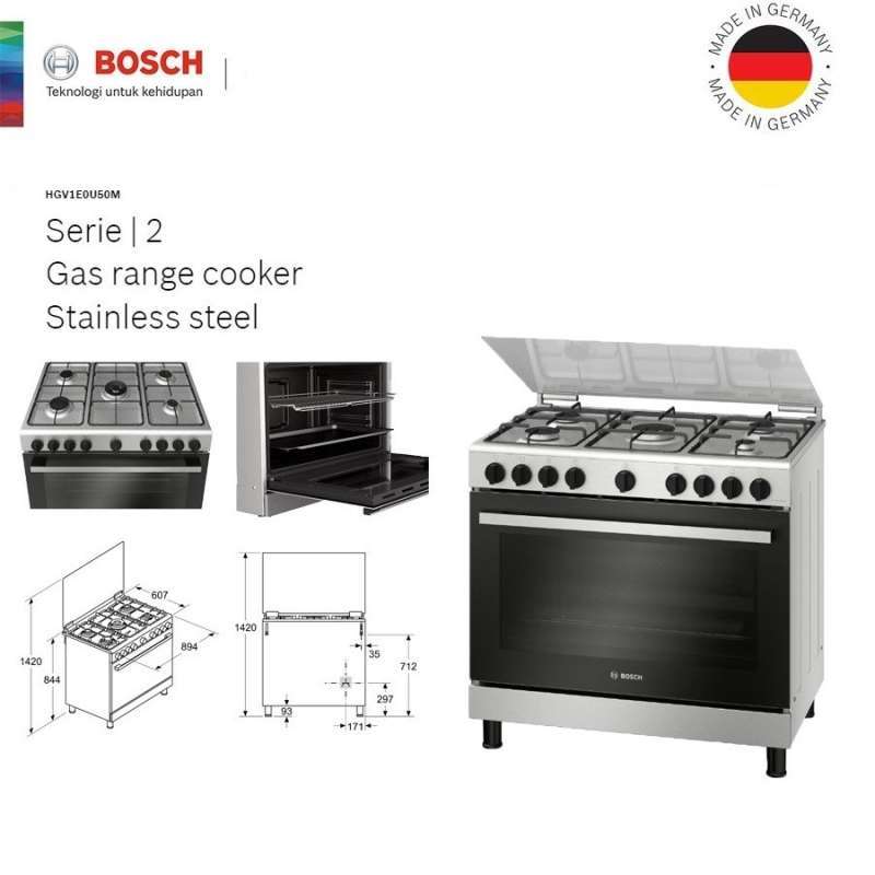 Jual BOSCH HGV1E0U50M FREESTANDING GAS COOKER HGV1E0U50M di Seller