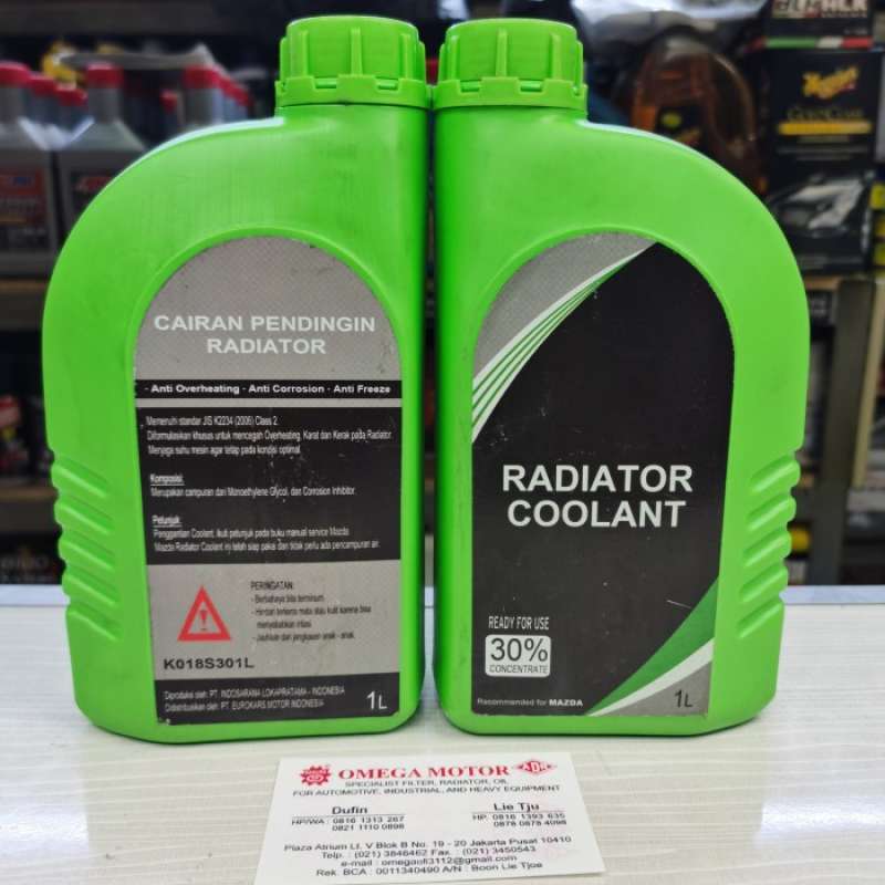 Jual Coolant Mazda(Air Radiator Mazda) 1Liter Isi Warna Hijau Original