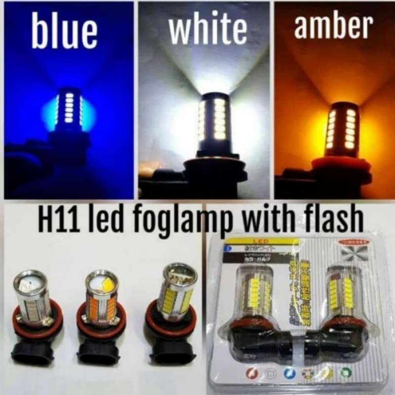 Jual Lampu foglamp h11 92 led kuning bohlam osram germany flash mobil