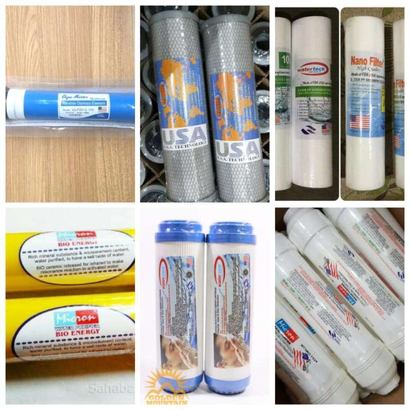 Jual Refill Filter Air untuk Mesin RO 100 GPD - 6 STEP Filter untuk 1 ...