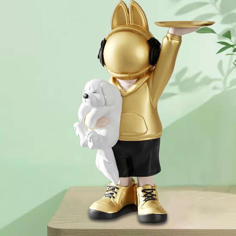 Promo Statue Storage Tray Figurine Sculpture Decor for Home TV