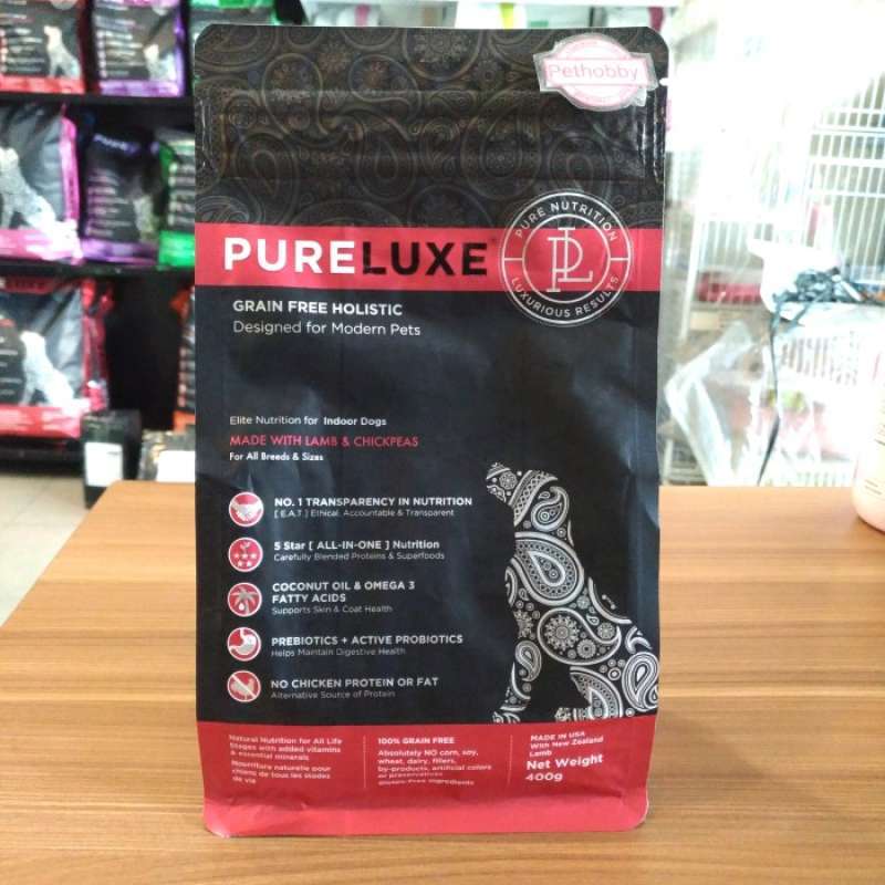 Jual Dog Food Pureluxe Adult Dog Made With Lamb 400Gr di Seller DENTA