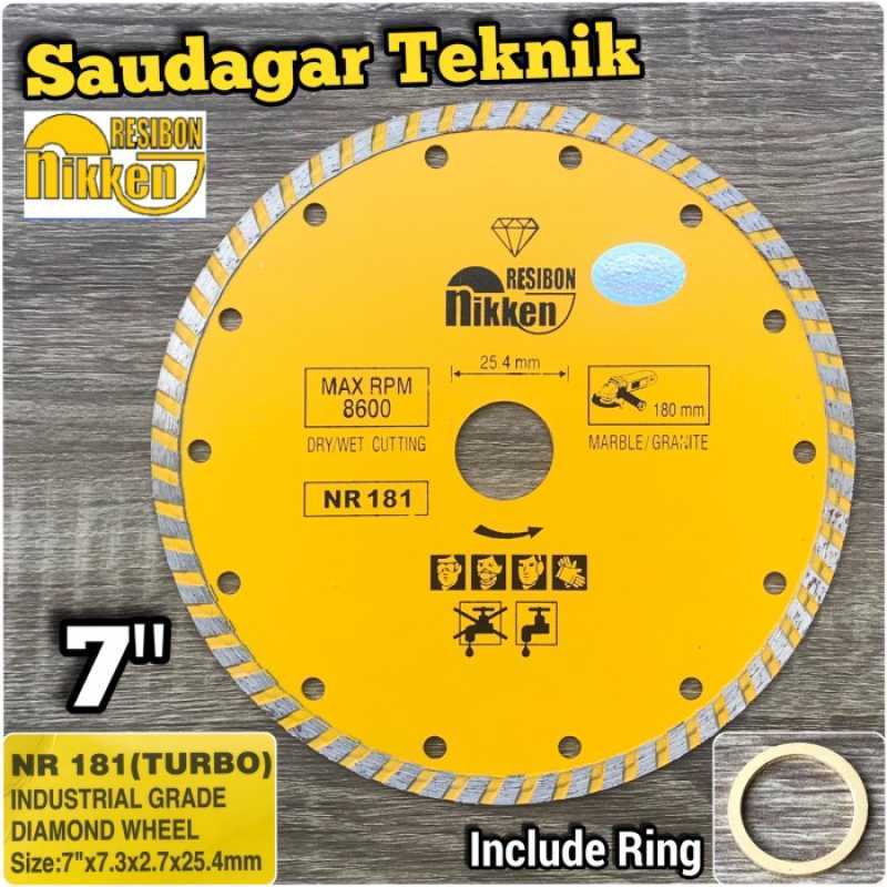 Promo Diamond Wheel 7 Inch Turbo Mata Gerinda Potong Granit Keramik