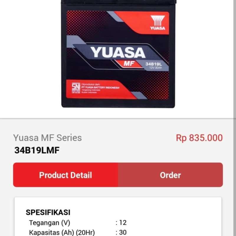 Promo Aki accu mobil 34B19L 34b19l nissan grand livina & latio & datsun