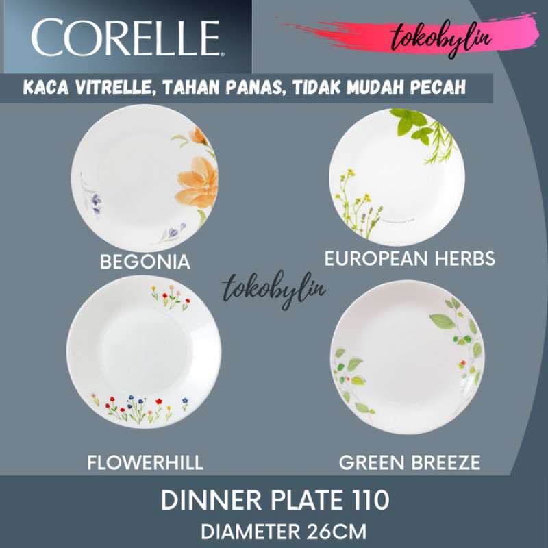 Jual Corelle Dinner Plate 110 Diameter 26Cm Piring Makan di Seller