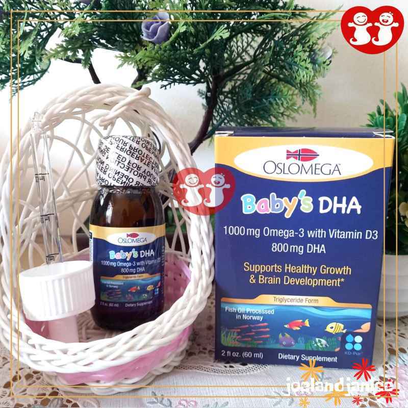Jual Oslomega Baby's DHA 1000mg Omega3 with Vitamin D3 800mg DHA 60ml ...