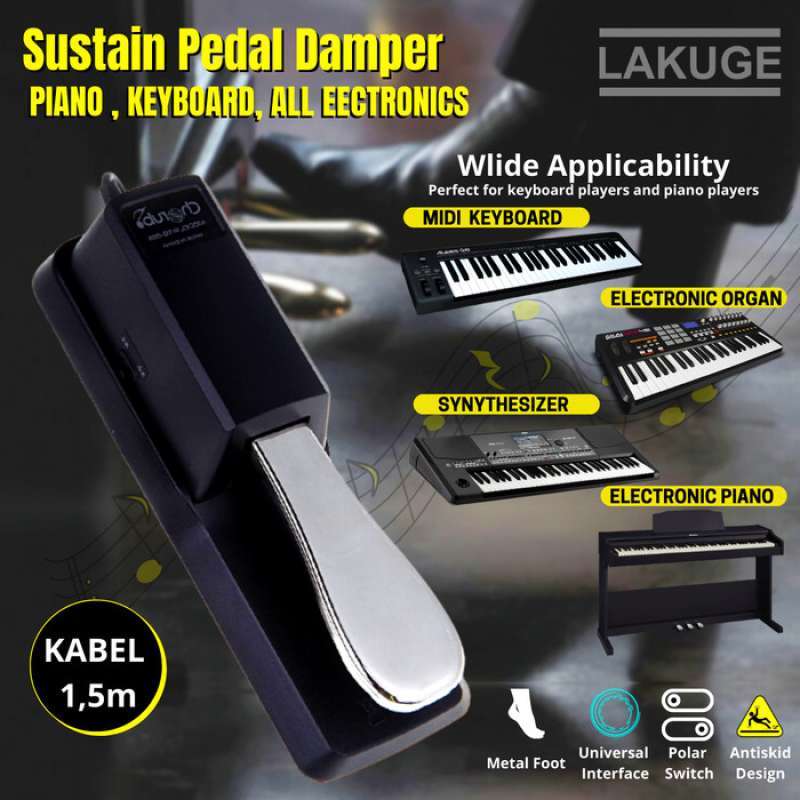 Jual Sustain Pedal Damper Piano Keyboard Digital Synthesizer di Seller