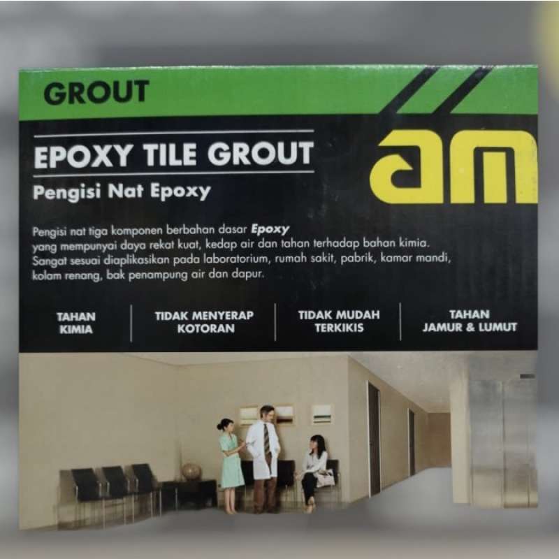 Jual AM 55 semen pengisi nat Epoxy Tile Grout 1 kg Black di Seller