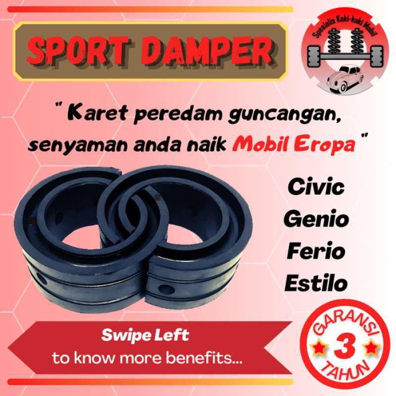 Jual Karet Sport Damper Dumper Shock Per Mobil Civic Genio Estilo Ferio ...