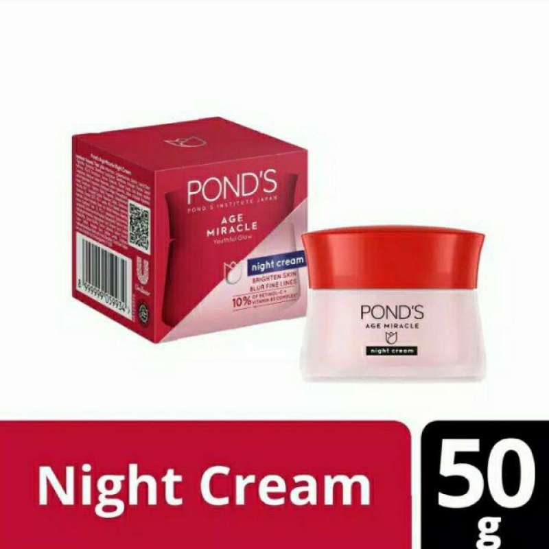 Jual Ponds Age Miracle Retinol Night Cream Youthful Glow 50G