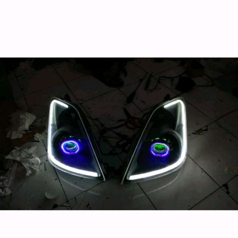 Jual Headlamp Wagon R.Lampu Custom Depan Headlamp Wagon R Projector Proji Drl Alis Led di Seller