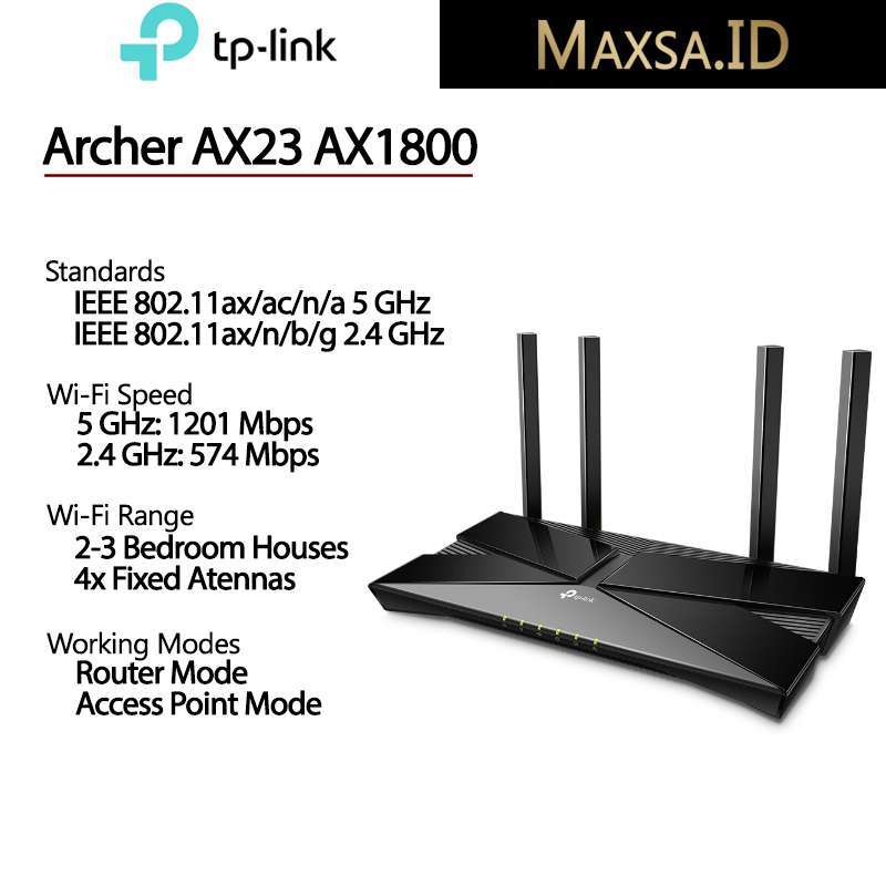Jual TP-LINK Archer AX23 AX1800 Dual-Band Wi-Fi 6 Router di Seller ...