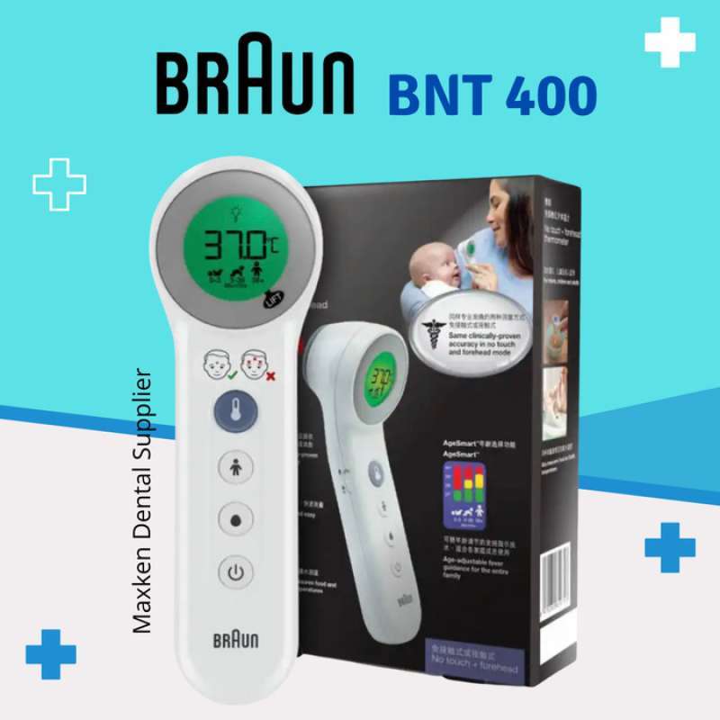 Jual Braun thermometer thermoscan BNT 400 3in1 no touch + forehead ORIGINAL di Seller Ella Store