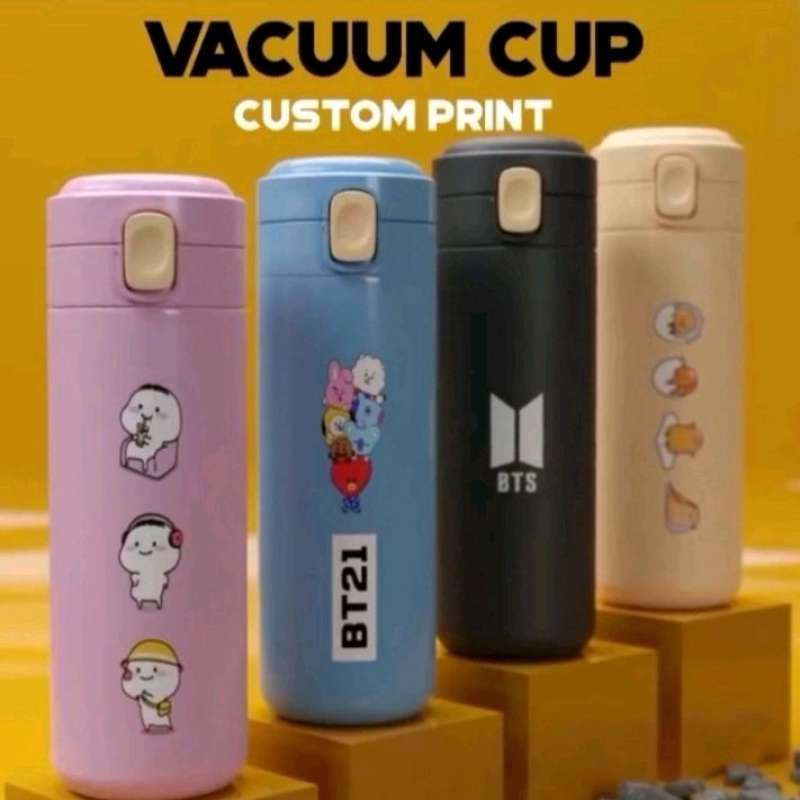 Promo thumbler botol minum 400ml bisa custom pake nama sendiri,foto