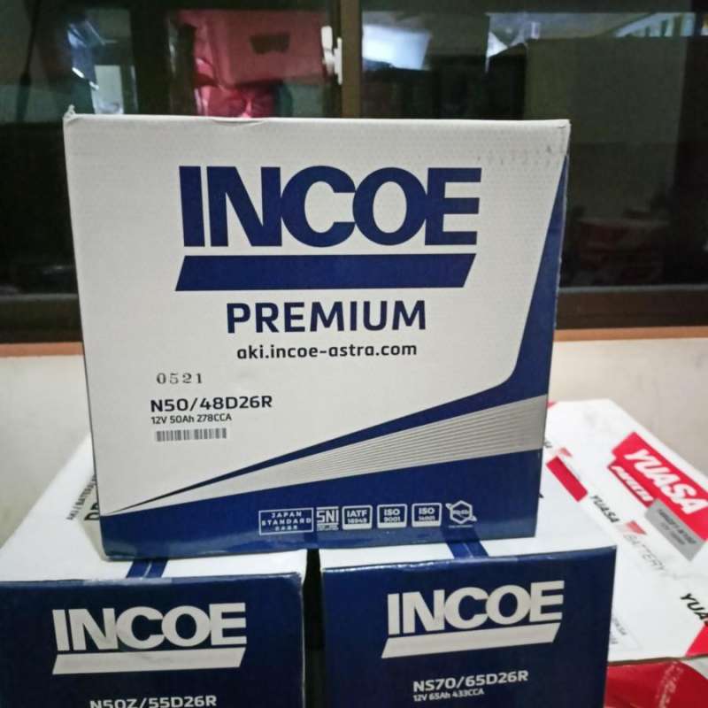 Jual Aki Hino/ Incoe N50 Premium / 12V50AH / Aki Colt L300 Kijang Super