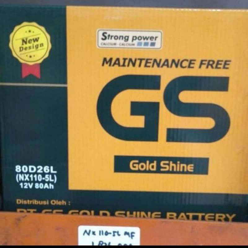 Jual Aki Pajero/ Aki Harrier/ Aki Fortuner/GS MF 80D26L Gold Shine