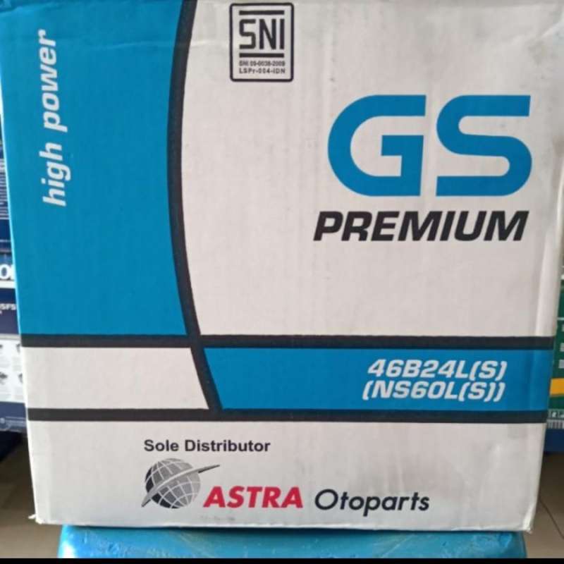 Jual Aki Yaris/ Aki Vios/ GS Premium NS60LS Astra/ 46B24LS/ Aki CRV di