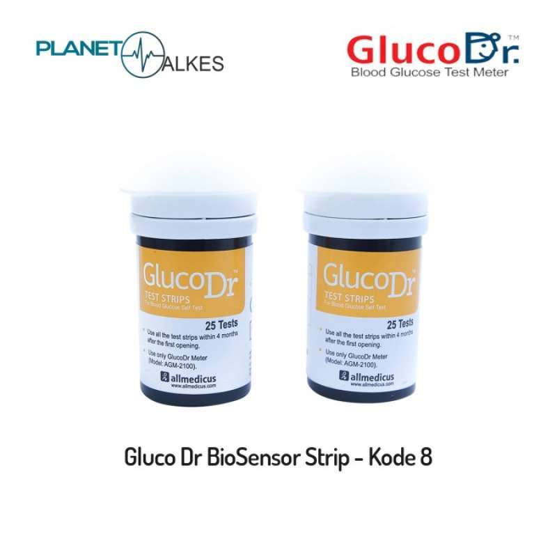 Promo Strip GlucoDr Bio Code 8 Strip Gula Darah Gluco Dr Biosensor