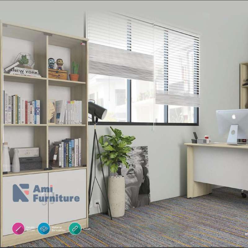 Jual Lemari buku kaca rak pajangan kaca rak buku murah GALANT SC 81 G