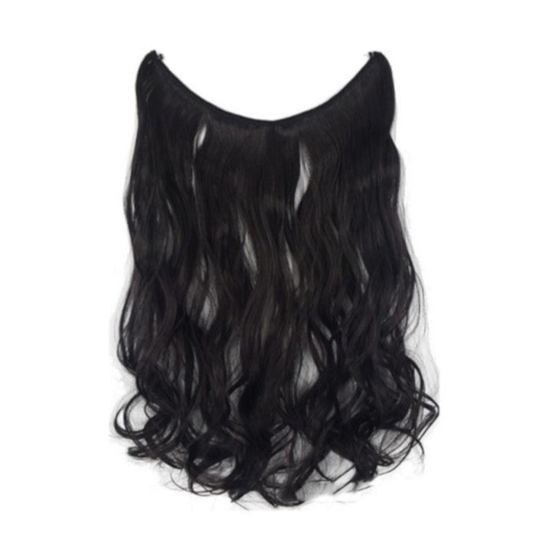 Jual IIT 99J Long Curly Synthetic Clip In Hair Extensions Wig Hairpiece