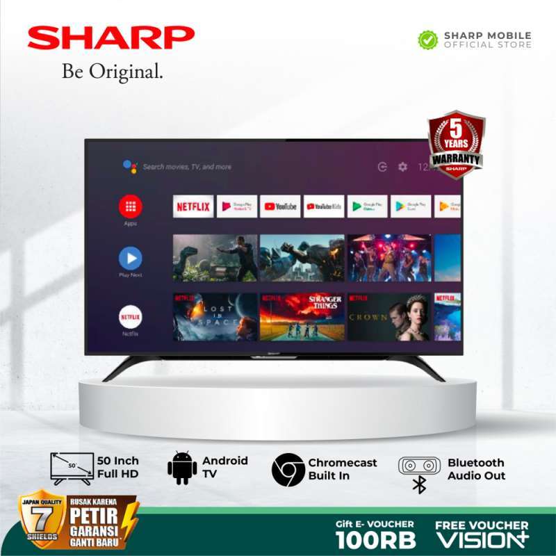 Promo SHARP 50 Inch Android TV LED 2TC50BG1i Diskon 24 di Seller