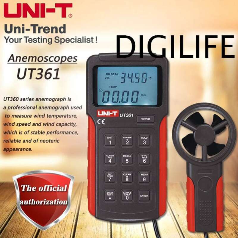 Jual Anemometer Data Logger Unit Ut361 Wind Speed Flow Meter Ut 361