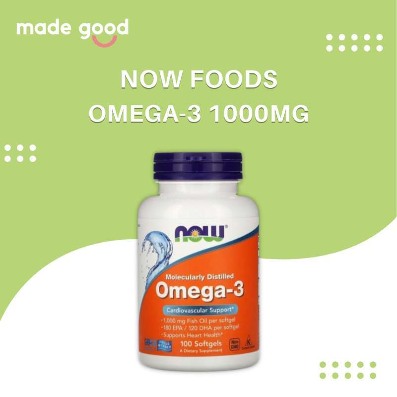 Promo Now Foods Omega 3 1000mg 180EPA/120DHA 100 softgels Diskon 6 di