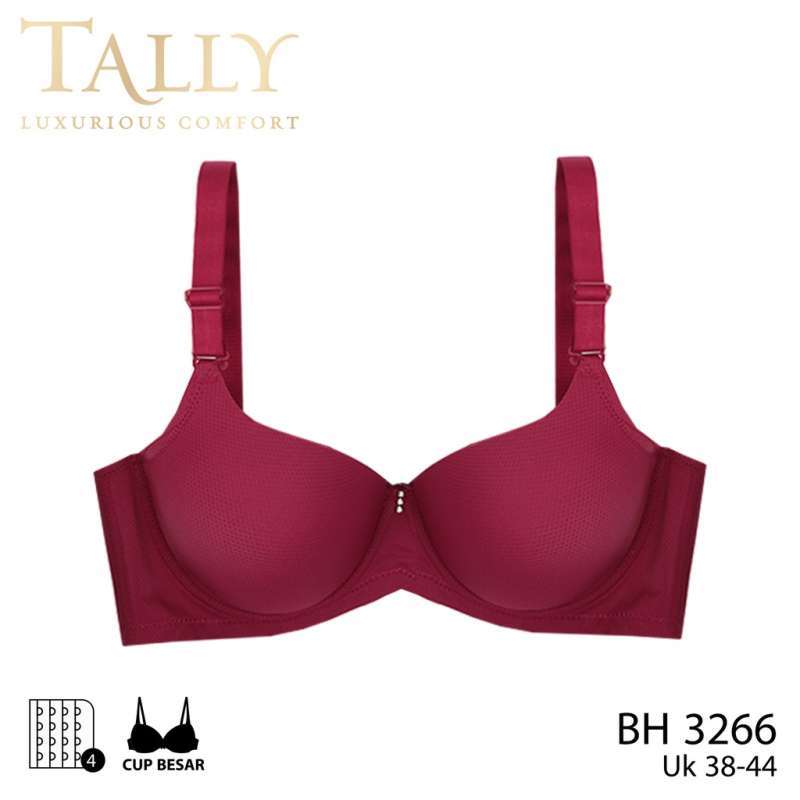 Promo Tally Underwear 3266 Cup D Busa Tipis Berkawat Bra Wanita [Jumbo