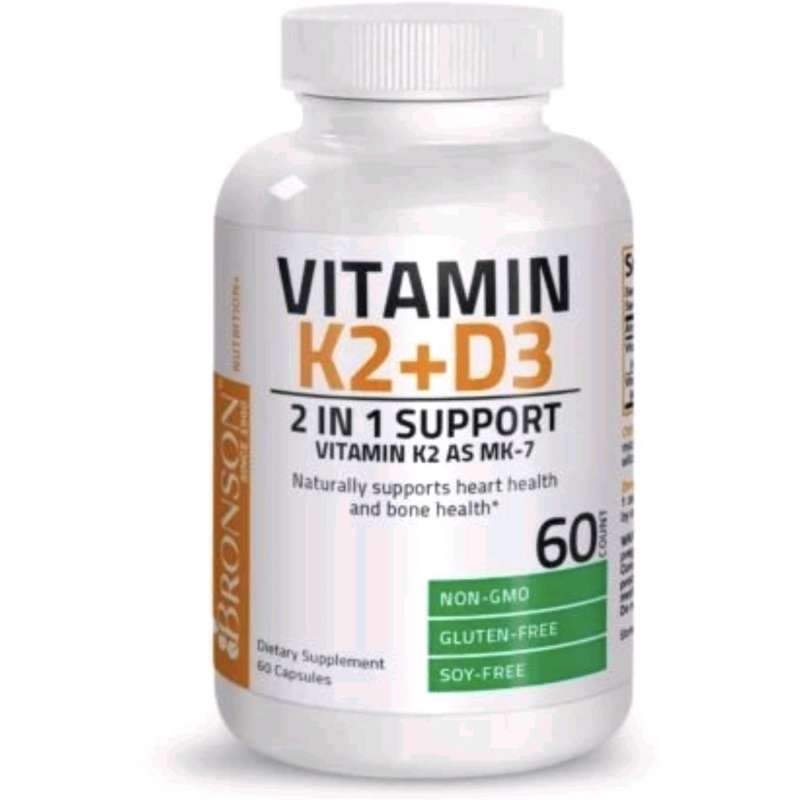 Jual bronson vitamin d3 k2 vit d3 k2 5000iu 5000 iu mk7 isi 60 di