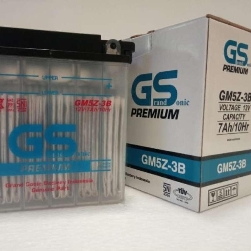 Jual Aki Motor Basah GS GM5Z-3B KIT (Honda Supra, Yamaha Mio, Jupiter