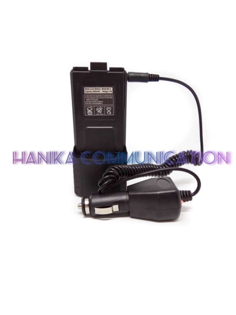 Paket Baterai Besar dan Charger Mobil HT UV-5R UV5 UVR Baofeng