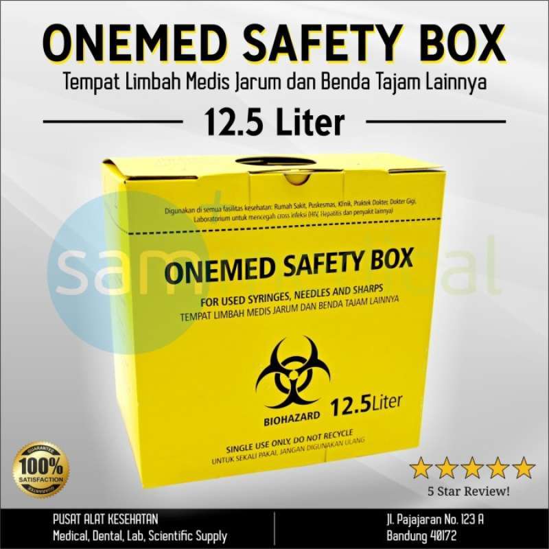 Jual OneMed Safety Box 12.5 Liter Tempat Sampah Medis di Seller SAM