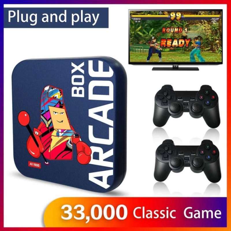 Promo Video Game Arcade Box Retro 64gb 33000 Games Wireless Controller ...