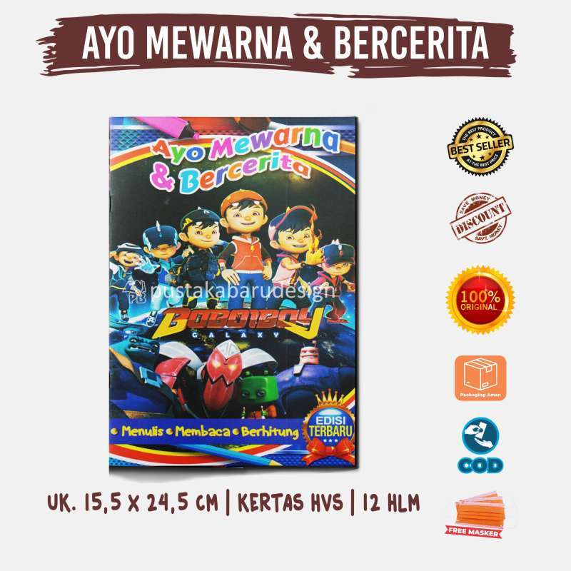 Jual Buku Mewarnai Anak 2 dan 3 Tahun Bercerita Karakter Bergambar