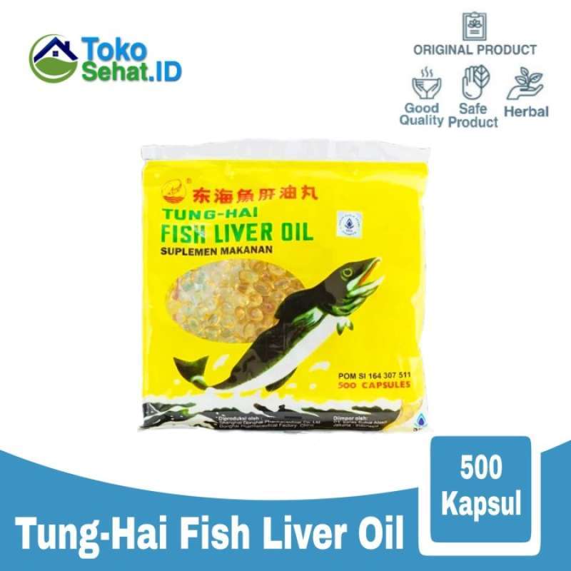 Promo Tung Hai Fish Liver Oil Minyak Ikan Tung Hai Isi 500 Caps