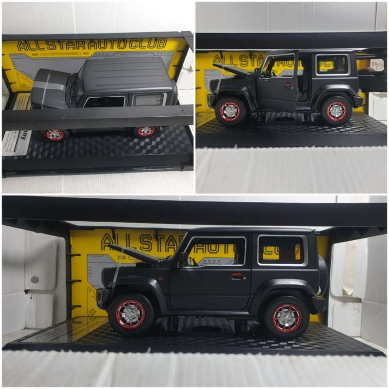 Jual diecast mobil koleksi Suzuki Jimny HITAM 1:18 mainan anak di