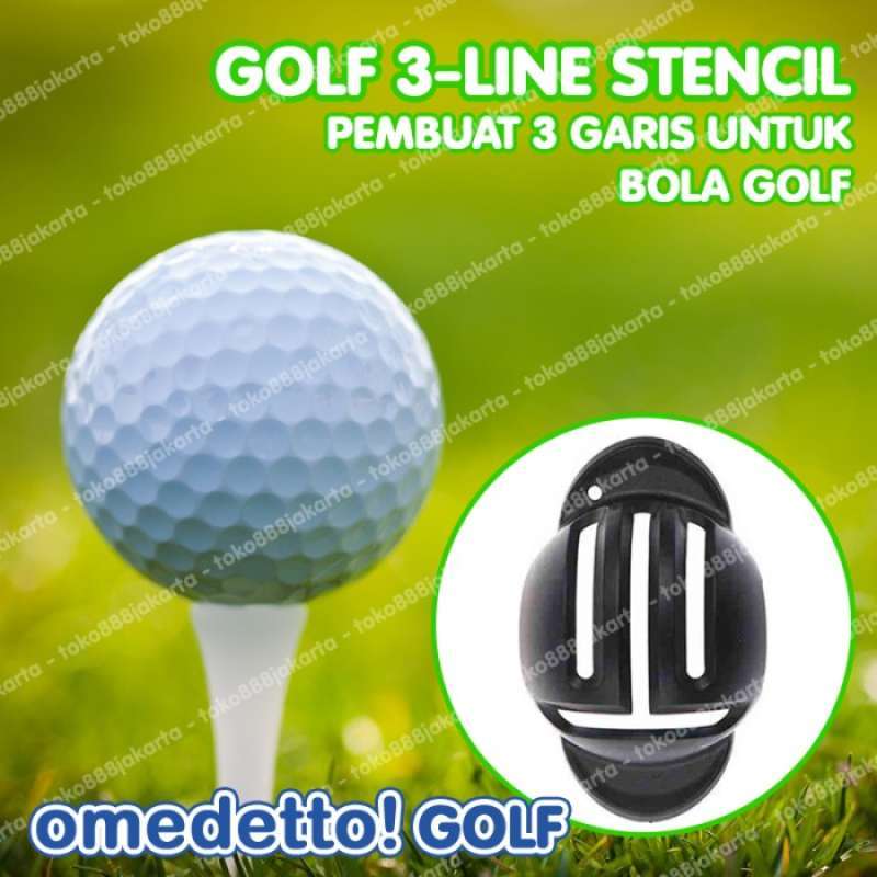 Promo GOLF BALL MARKER 3 LINE STENCIL TEMPLATE ALIGNMENT LINER SET