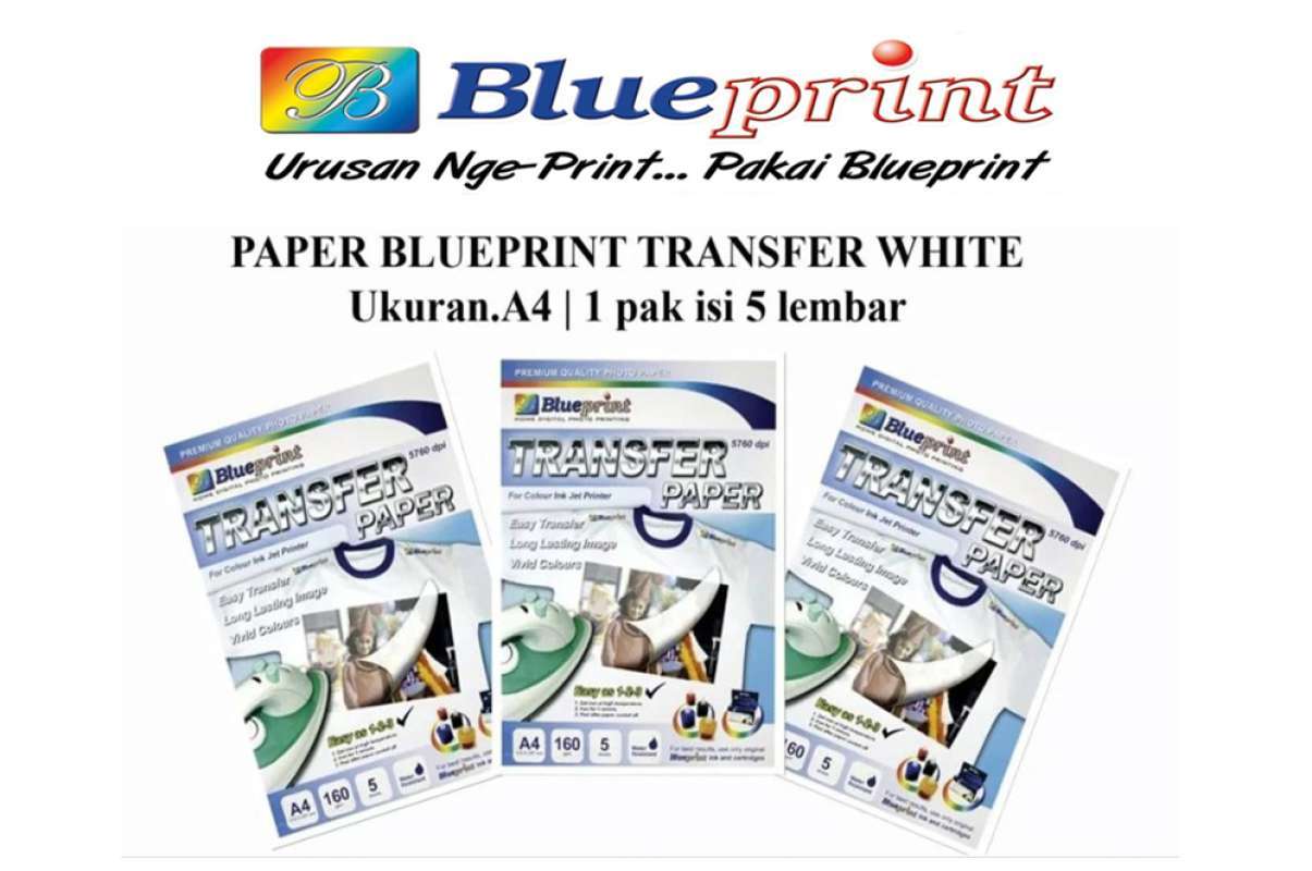 Promo PAPER BLUEPRINT TRANSFER WHITE / KERTAS SABLON KAOS PUTIH Diskon