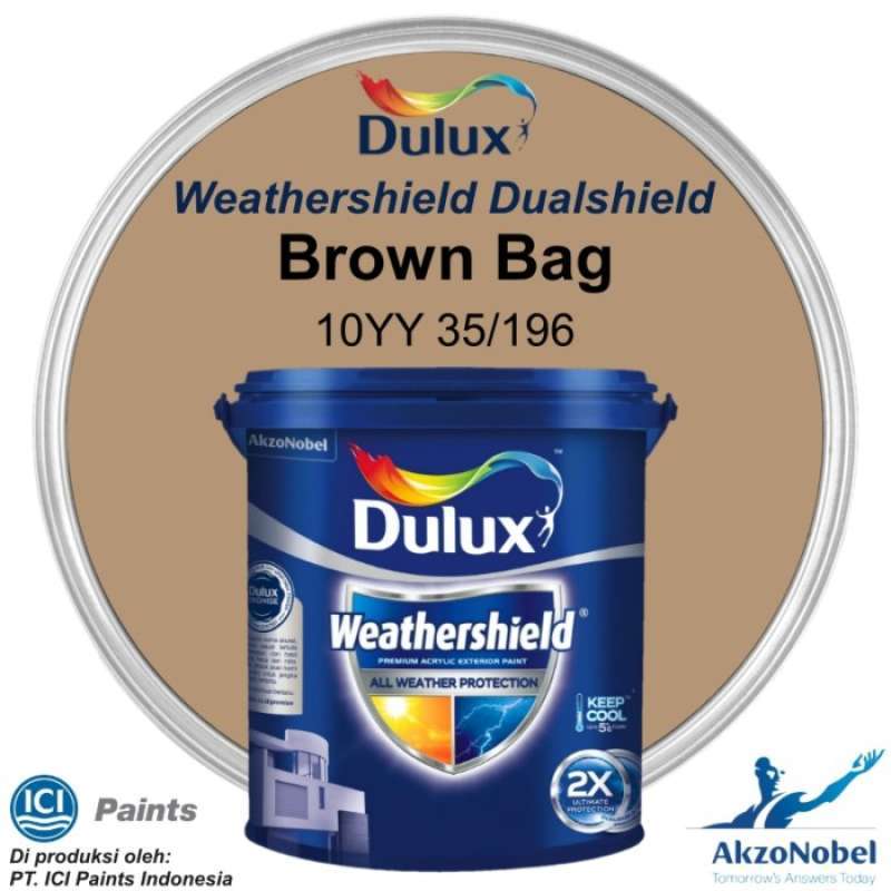 Jual CAT DULUX WEATHERSHIELD 20 LT BROWN BAG 10YY 35/196 di Seller