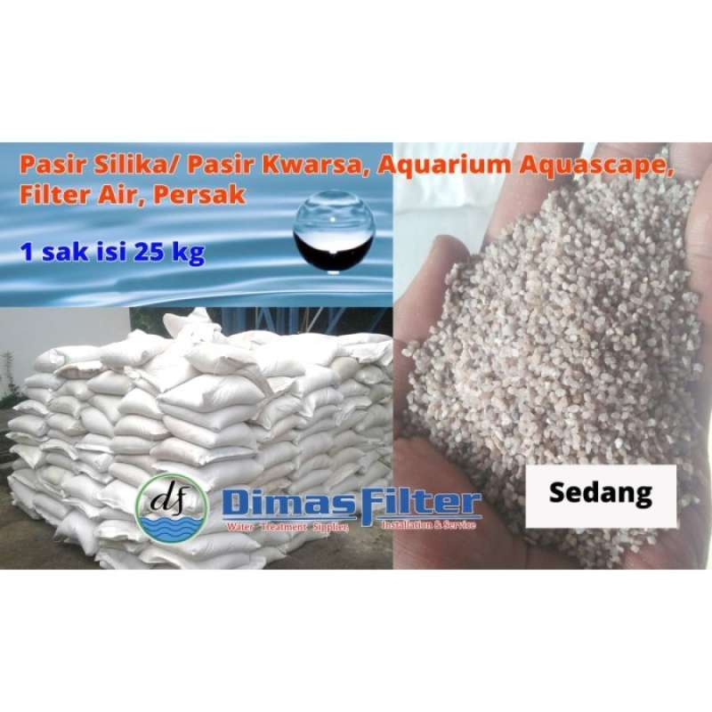 Jual Hiasan Dasar Aquarium Pasir Silika Silica Sand Halus 25Kg di