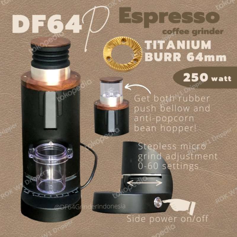 Jual DF64P Espresso Coffee Grinder singledosing very low retention