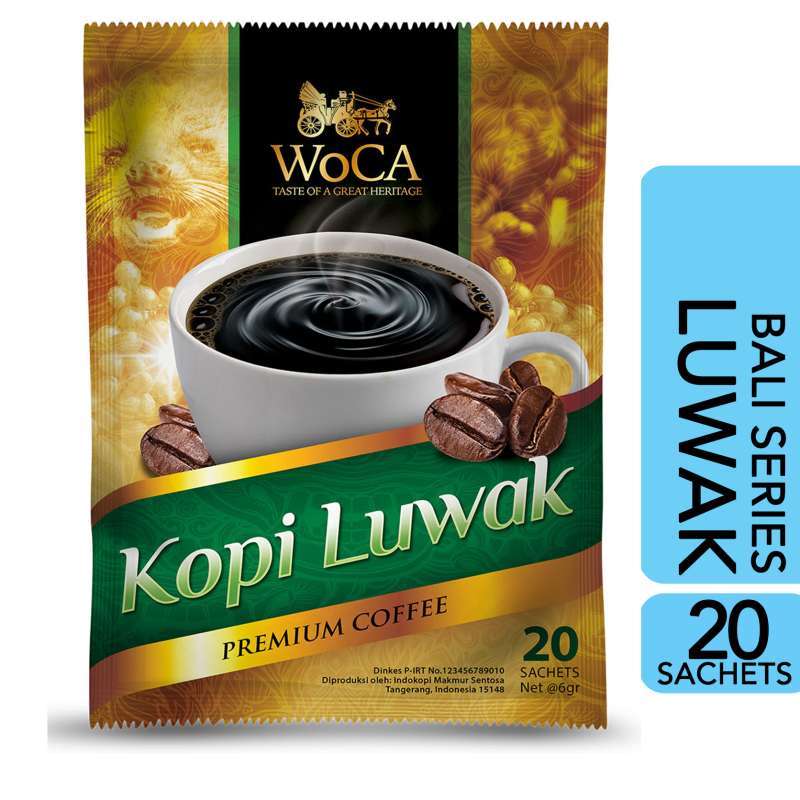 Jual WoCA Kopi Bubuk Luwak Premium [20 Sachets] di Seller Arutala Online Co Indokopi Blibli